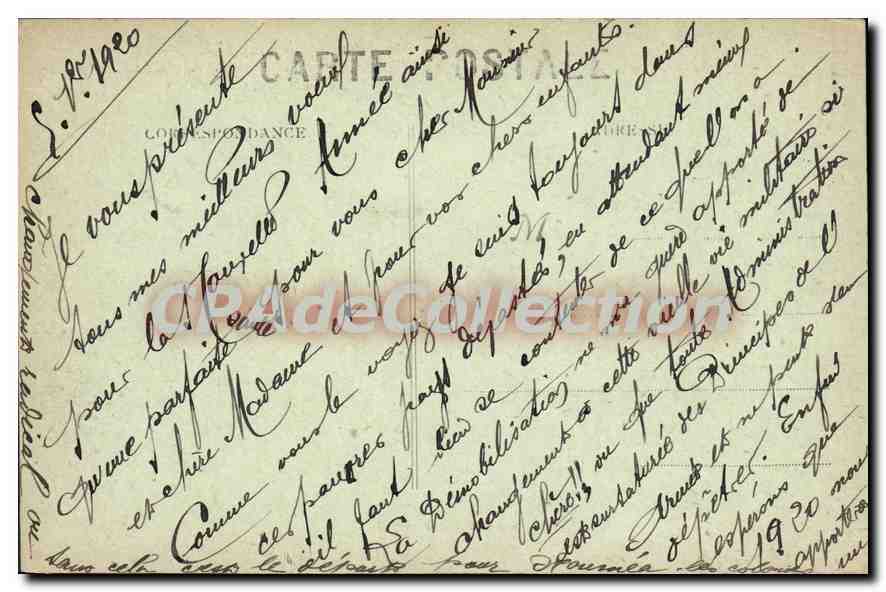 Vintage Postcard Castle of Francport where the German plenipotentiaries came to request the armistice nov 1918 — Back