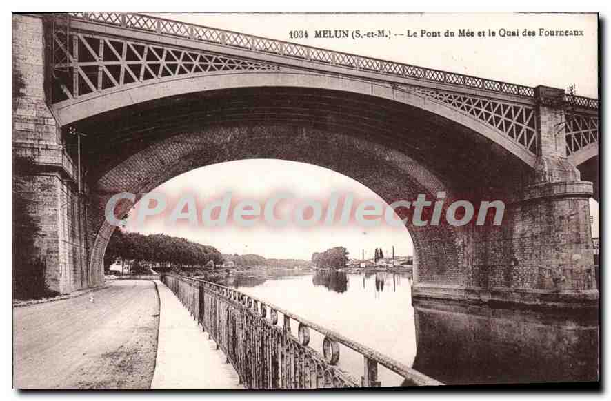 Melun (S.-et-M.) — Le Pont du Mée et le Quai des Fourneaux — éditeur CPAMadeCollection, n° 1634