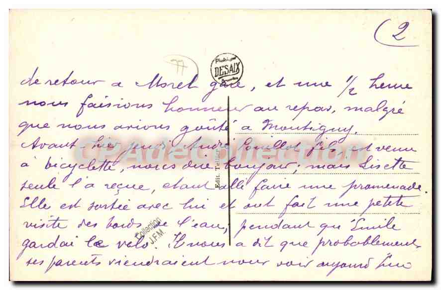 CPA Montigny sur Loing Un coin du Loing  — Back