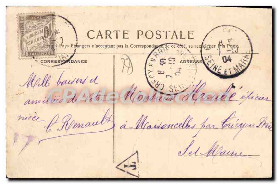 Perthes - L'Église — éditeur Thibault, Melun-Fontainebleau, n°4 — Rückseite