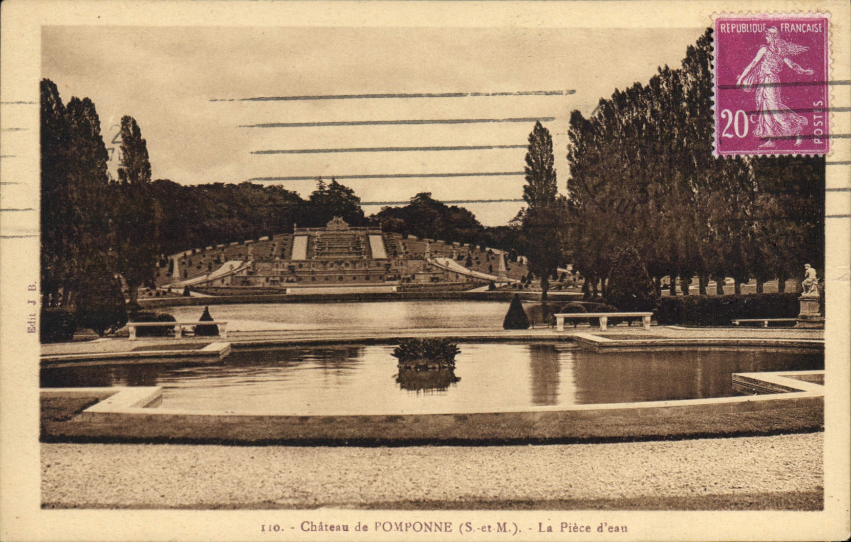 Castle of POMPONNE (S.-et-M.) — The Water Feature — Edit. J.B. n°110