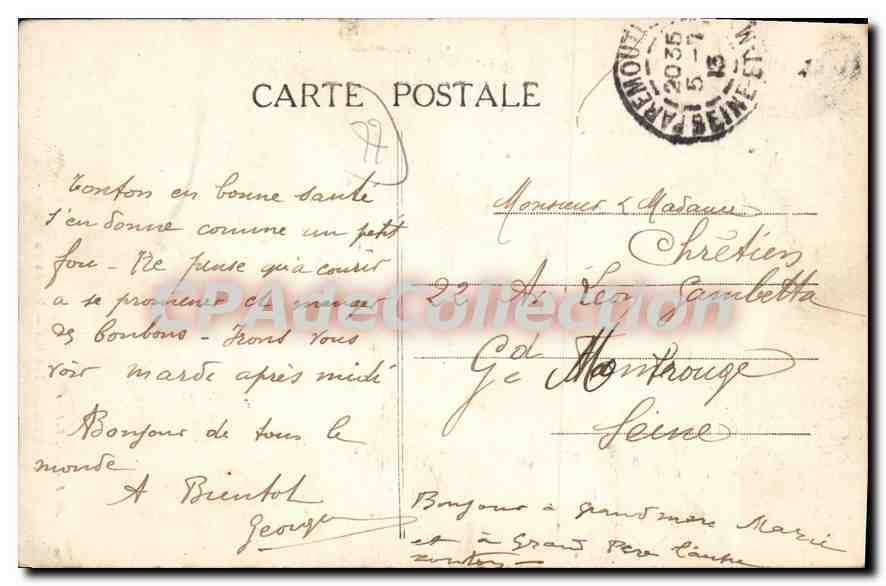 CPA Faremoutiers Bords du Morin Le Glacis  — Back