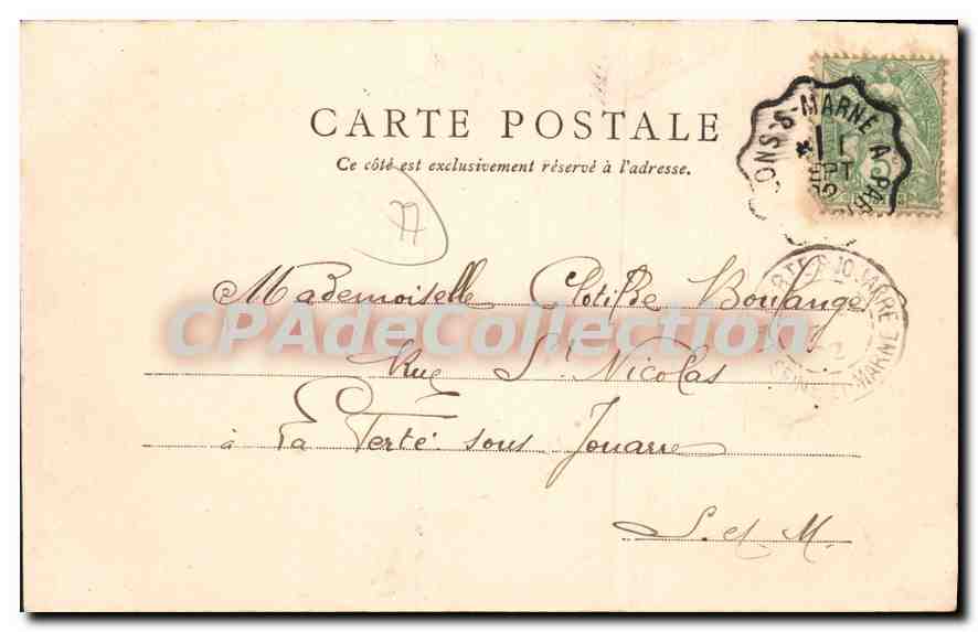 CPA Environs de meaux La Marne a Esbly  — Rückseite
