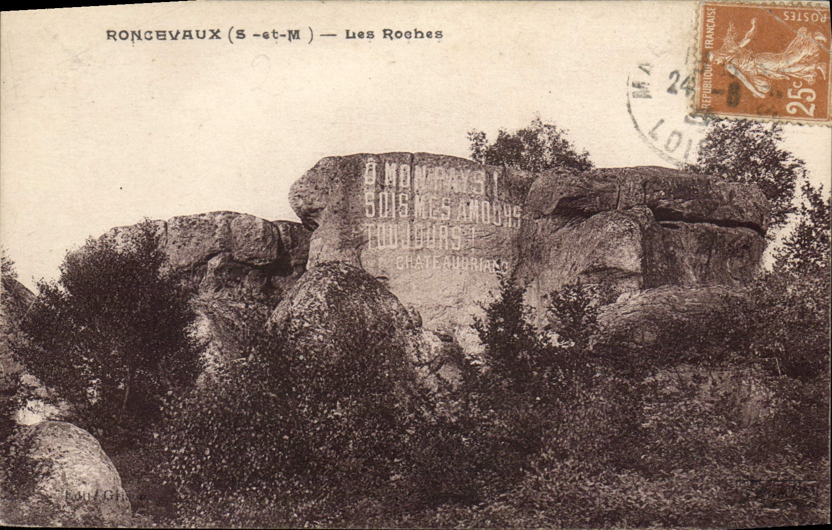 CPA Roncevaux (S et M) Les Rochers
