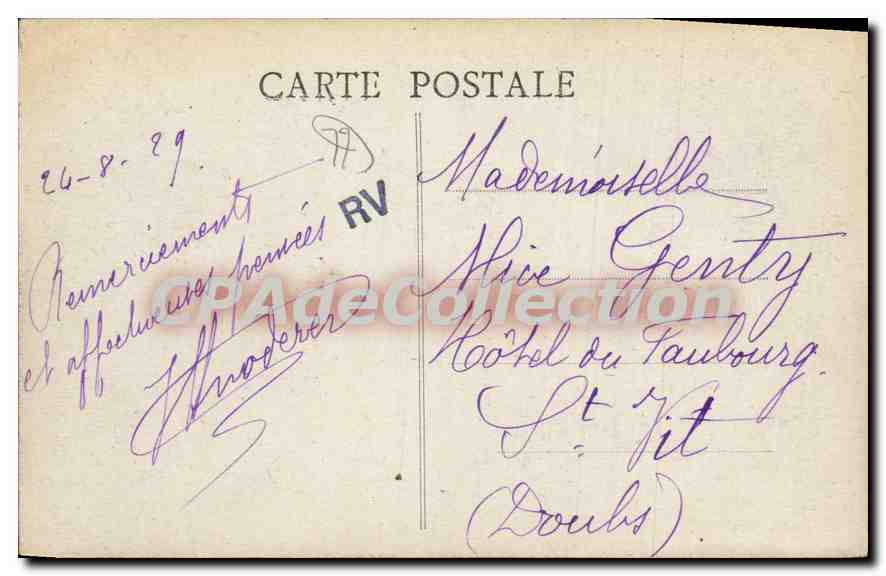 CPA Roncevaux (S et M) Les Rochers — Verso