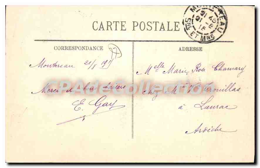 Montereau — Vue générale — LL — J. Custéra, Editeur — Rückseite