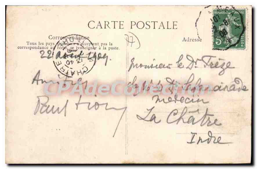 Lagny — La Marne aux Vallières — CPAdeCollection — Achterkant