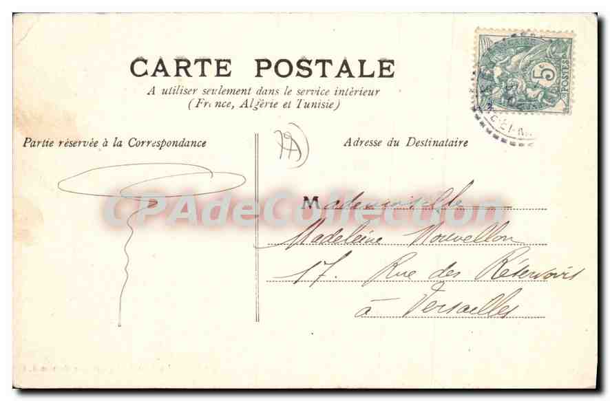 CPA Chateau de Dammartin — Verso
