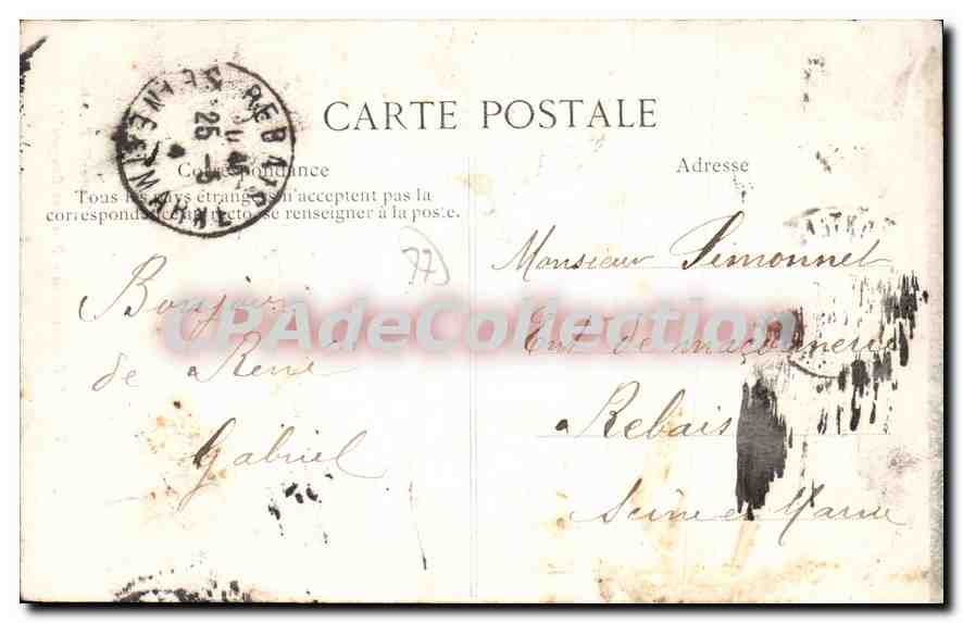 Fontaine Sanguinédé — Bosque de Fontainebleau — editor Fourcade, n°144 — Reverso