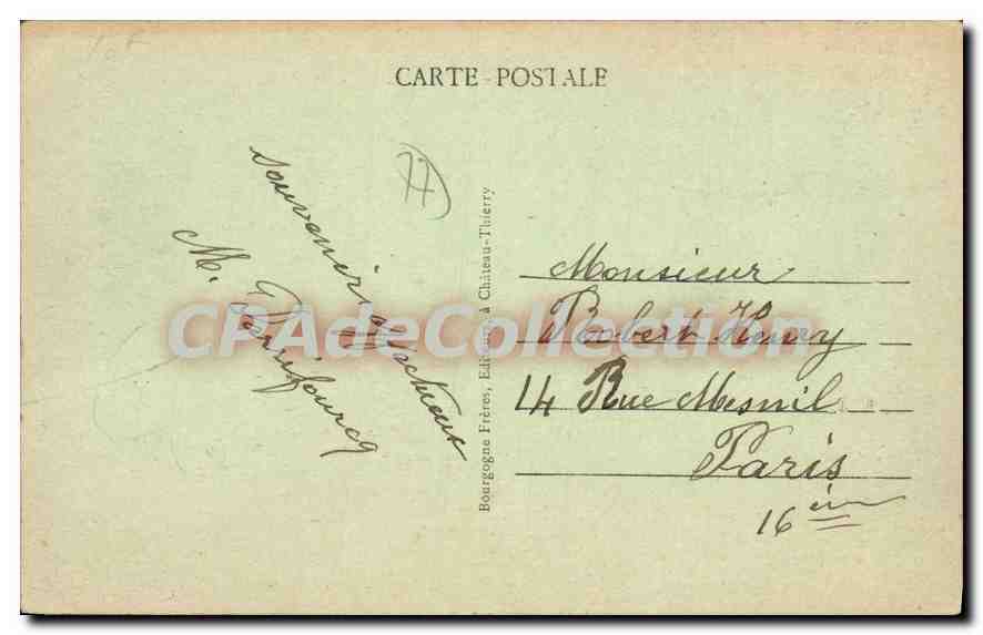 CPA Environs de Lizy sur Ourcq Mary sur Marne les Chalets Pont du Chemin de Fer — Rückseite