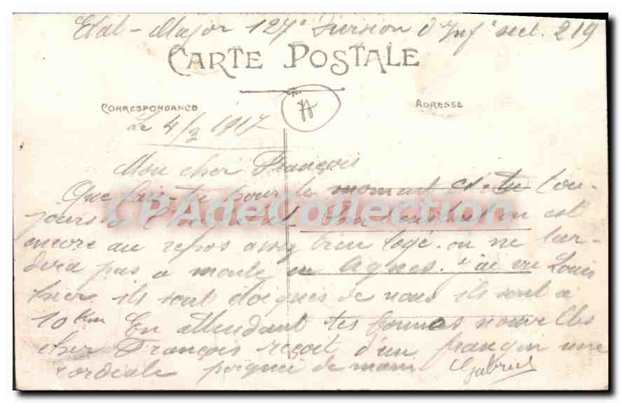 CPA Mary sur Marne Ancienne Ecluse — Verso