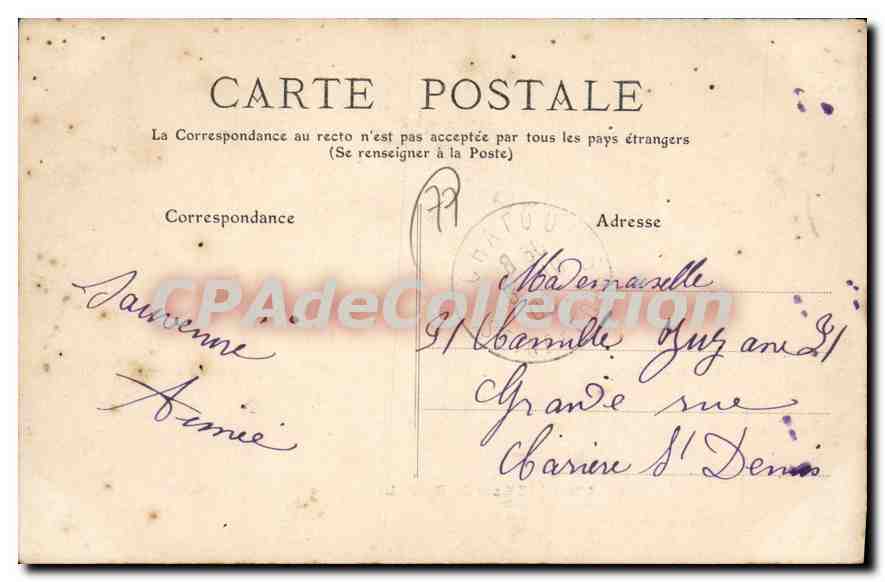 CPA Lizy su Ourcq Le Chateau — Rückseite
