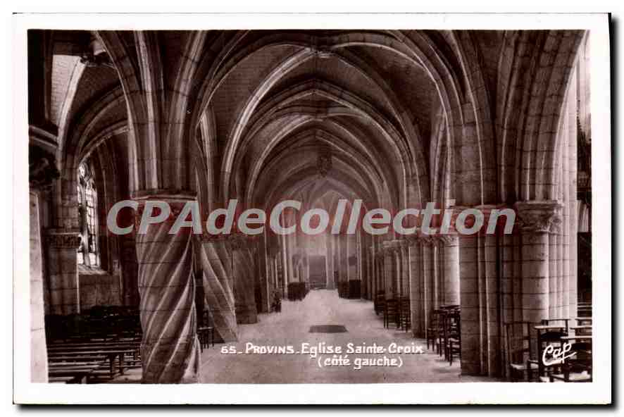 CPA Provins Eglise Sainte Croix (Cote gauche)
