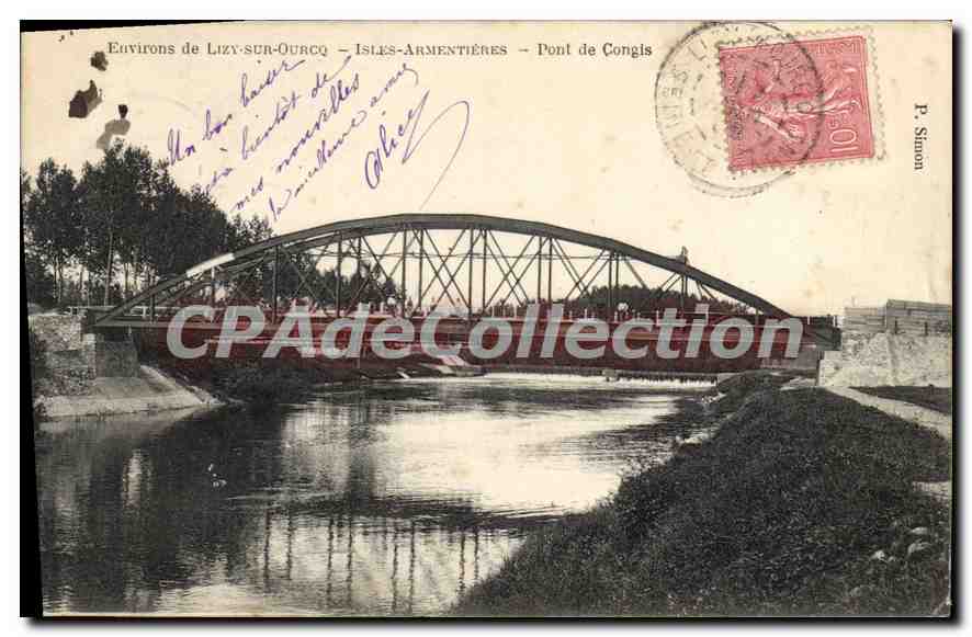 CPA Environs de Luz sur Ourcq Isles Armentieres Pont de Congis
