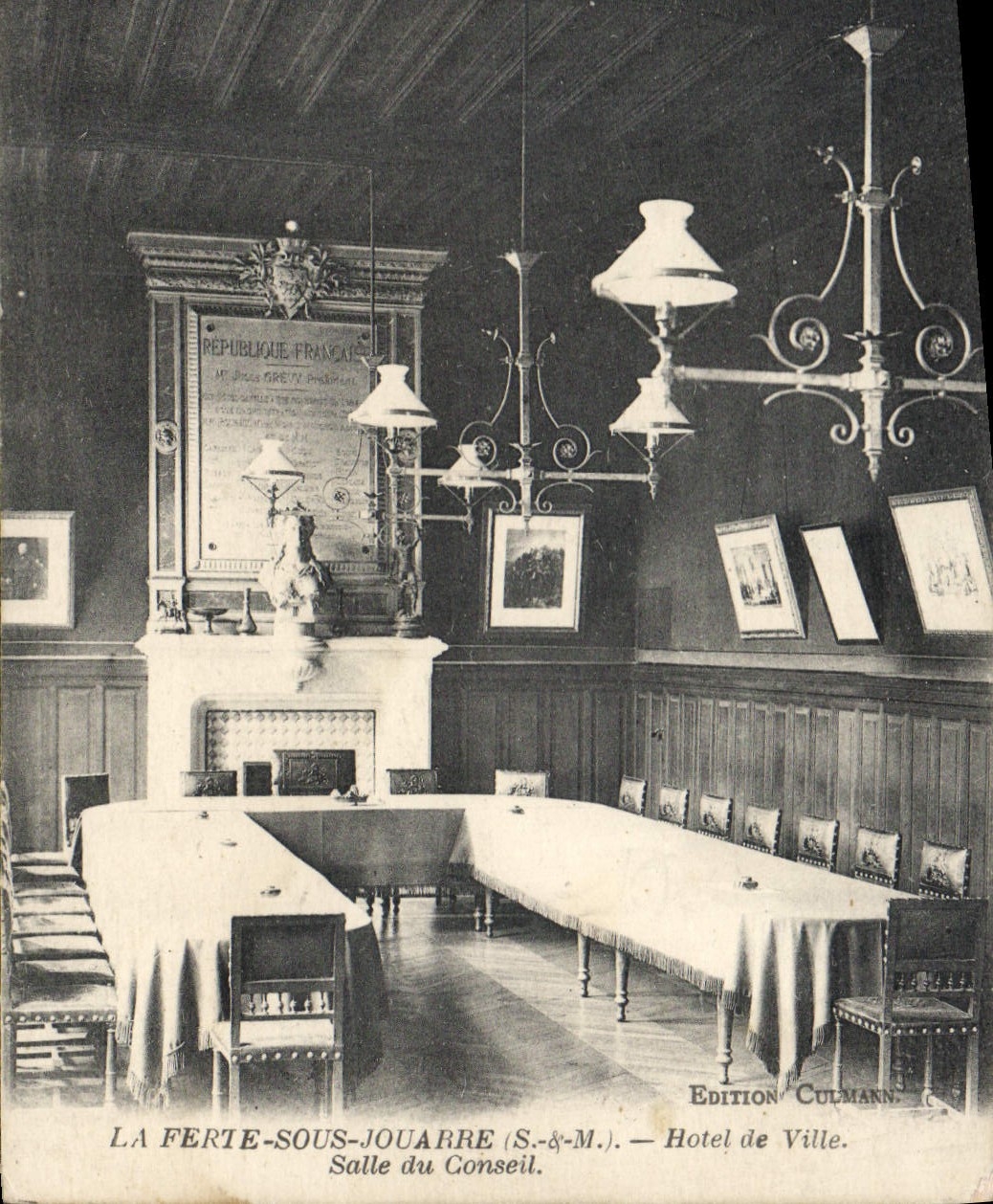 La Ferté-sous-Jouarre (S.-&-M.) — Hôtel de Ville. Salle du Conseil — Uitgave Culmann