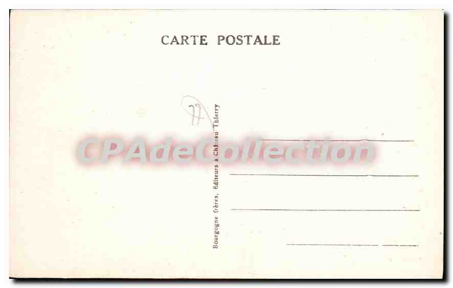 CPA Ferriere en Brie (S et M) Le Chateau Facade d'Honneur — Rückseite