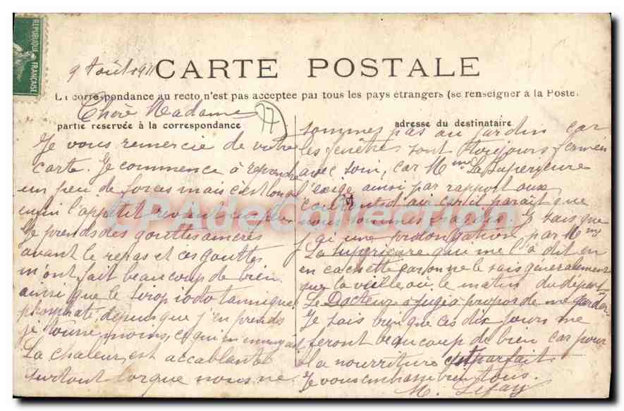 CPA Mary sur Marne Fondation Borniche La Chapelle — Rückseite