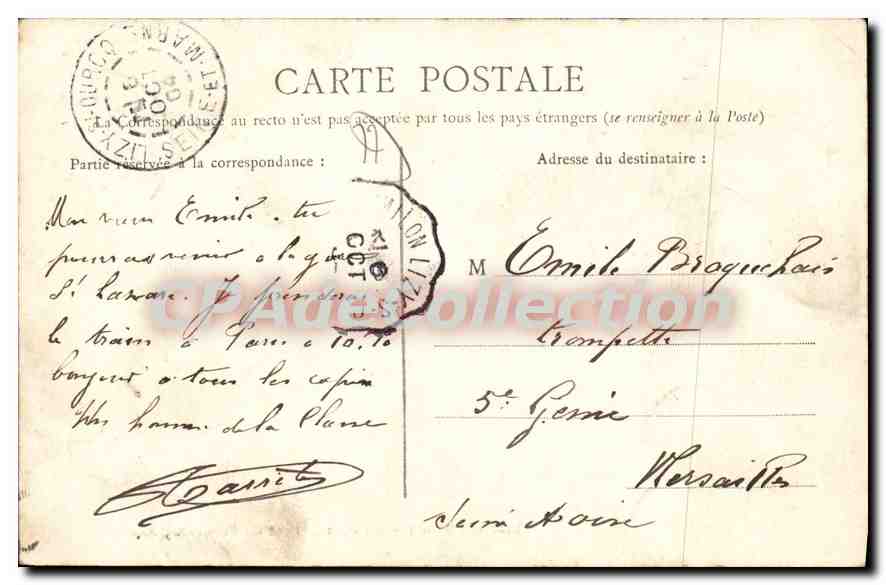 CPA Lizy sur Ourcq Le Parc Pont de Filloir (XIIe siecle) — Rückseite