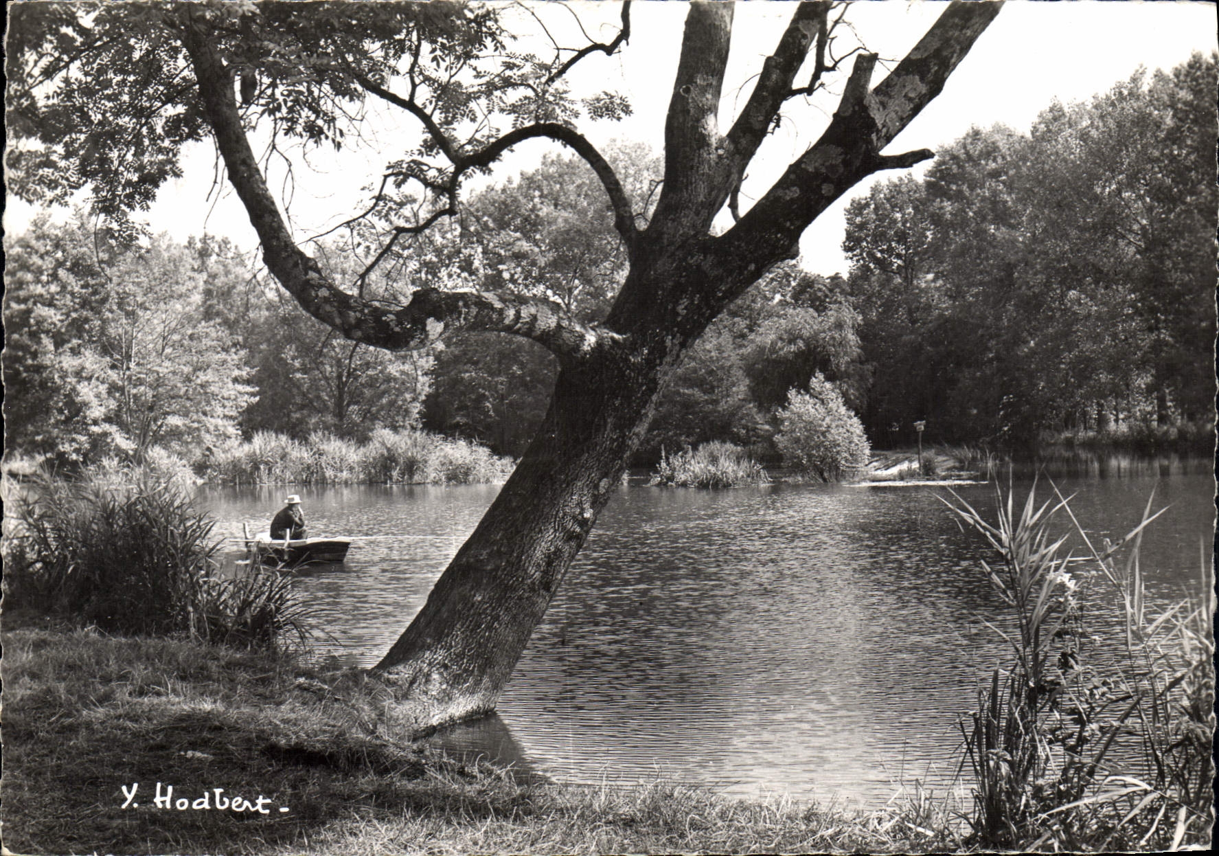 CPSM Environs de Nemours Bagneaux sur Ling (Seine et Marne) La Peche sur le Loing pres du moulin de 