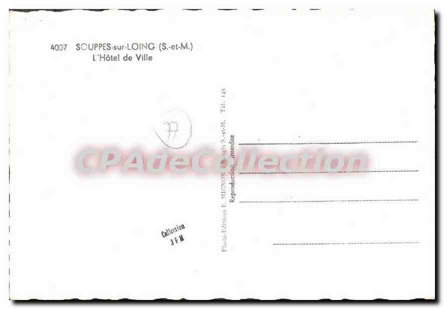 CPSM Souppes dur Loing (S et M) L'Hotel de Ville — Rückseite