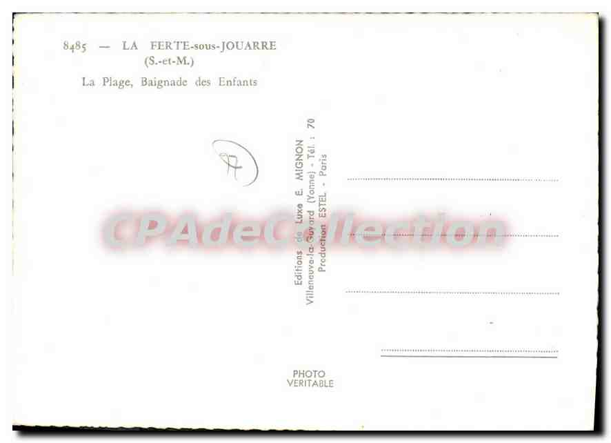 La Ferté-sous-Jouarre — Kinderbaden — Editions E. Mignon — Rückseite