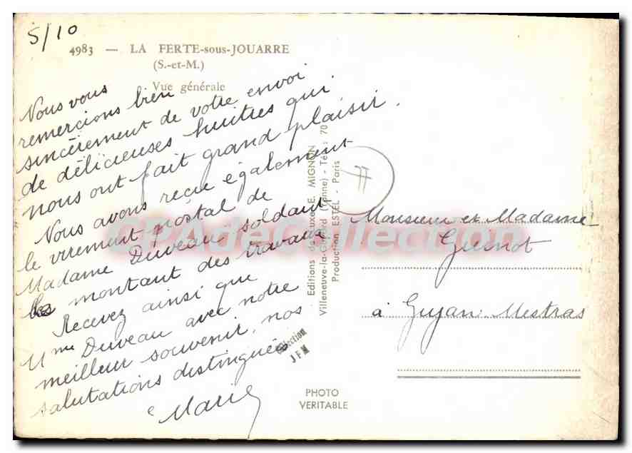 La Ferté-sous-Jouarre — Vue générale — Éditeur E. Mignon — Reverso