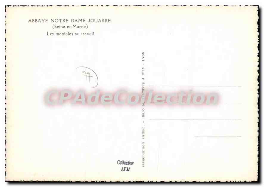Abadía de Notre-Dame Jouarre — Seine-et-Marne — Editor Hélio M. Dettyer & Fils, Lyon — Reverso