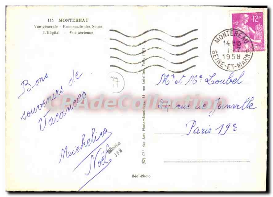 Montezeau — Vue générale — éditeur Réal-Photo, n°114 — Reverso