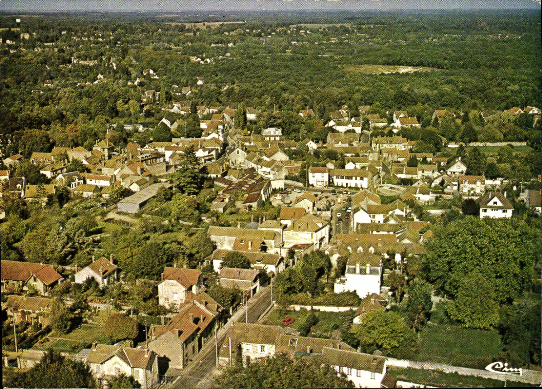 CPSM Bois le Roi (S et M) Vue generale aerienne