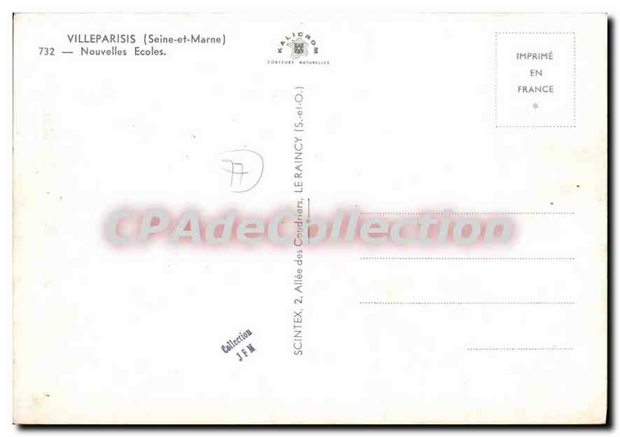 CPSM Villeparisis (S et M) Nouvelles Ecoles — Back