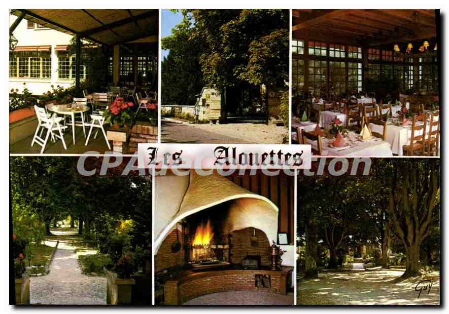 CPSM Barbizon (Seine et Marne) Hotel Restaurant les Alouettes Grand parc Terrasse Tennis