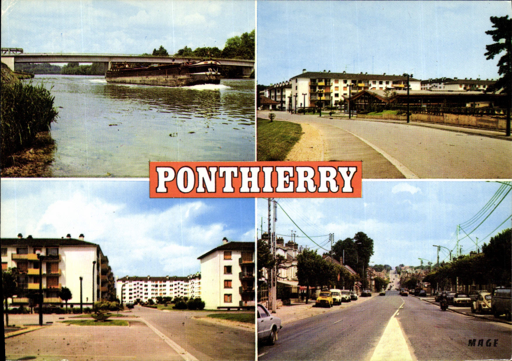 Ponthierry — vue de la ville et du canal — Éditions MAGE, n°153