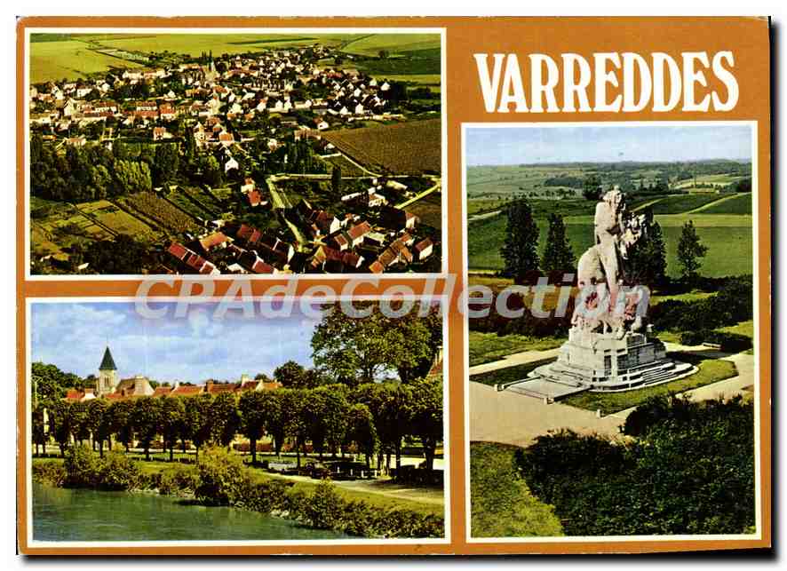 Varreddes — vue aérienne, monument et vue du fleuve — éditeur CIMCOLOR