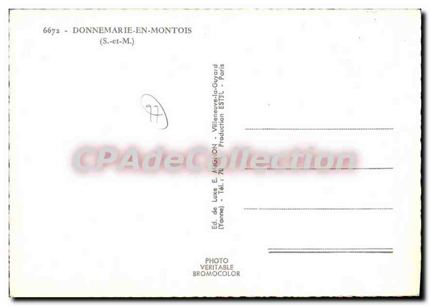 CPSM Donnemarie en Montois (S et M) — Back