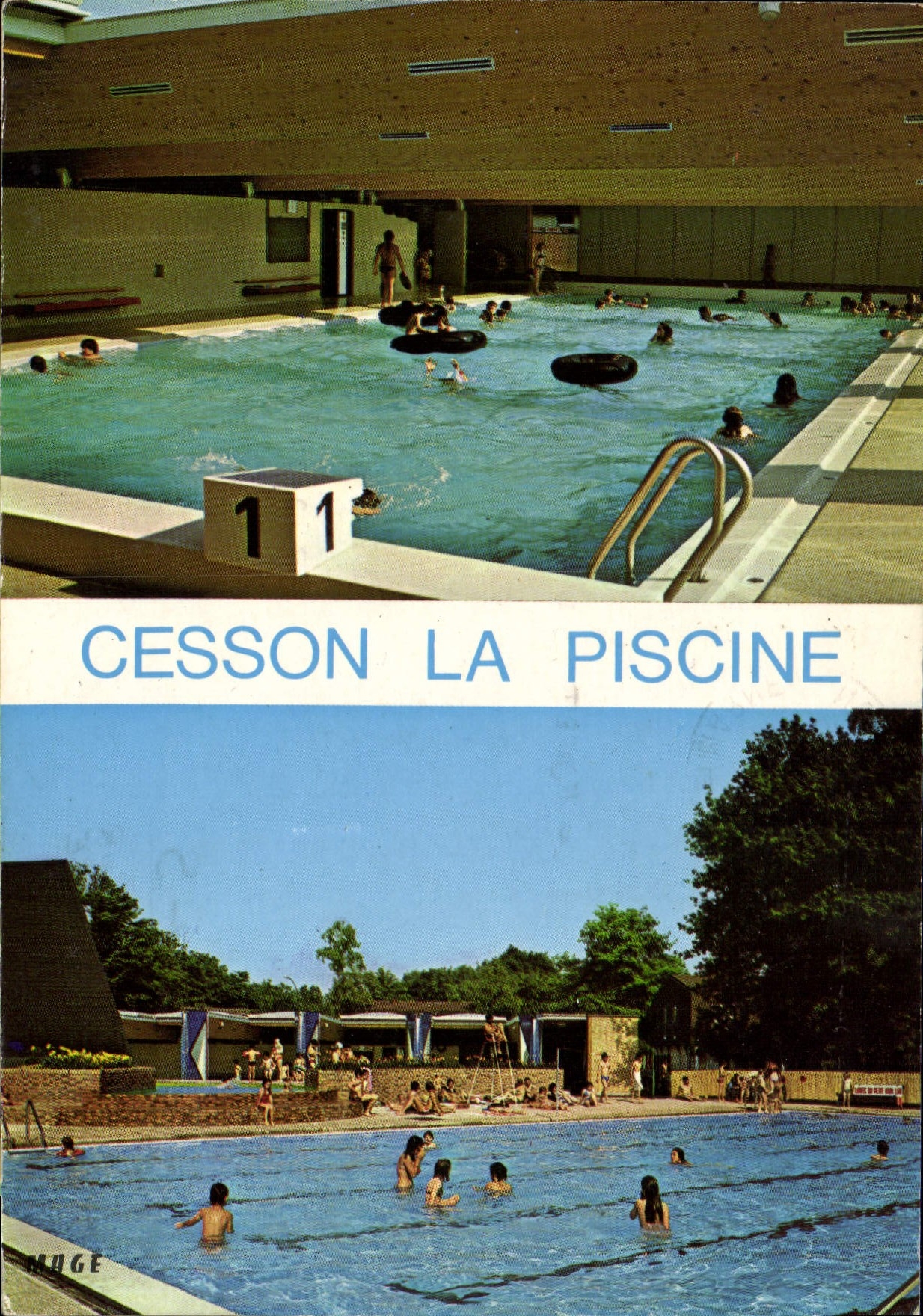 CPSM Cesson la Piscine (Seine et Marne)