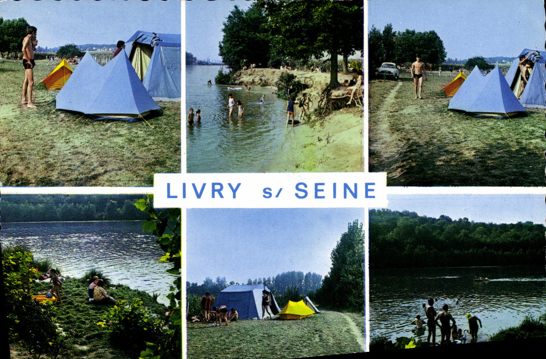 CPSM Livry sur Seine (Seine et Marne) La Plage et le Camping