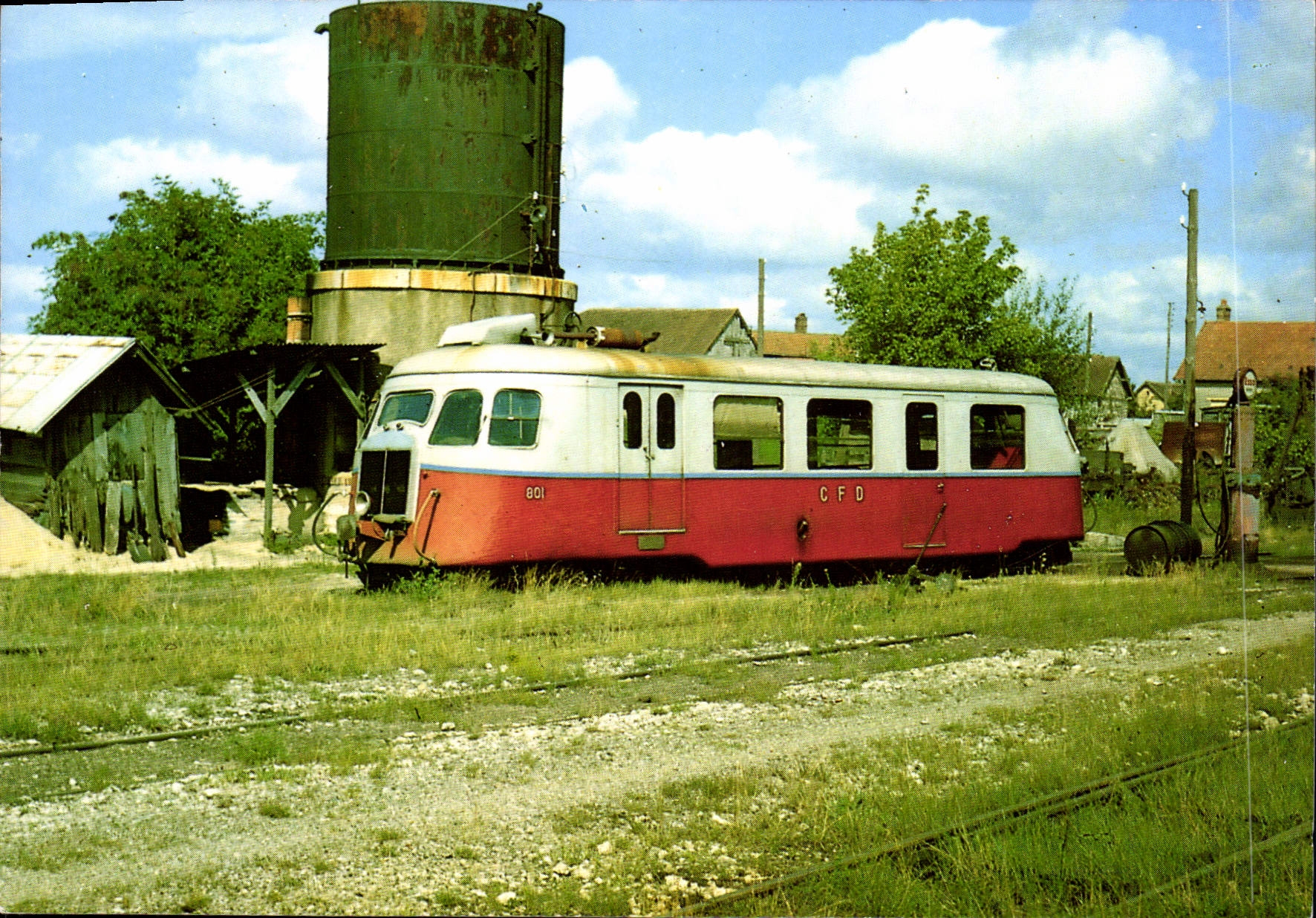 CPSM Chemin de Fer Departementaux de Seine et Marne Autorail Billard A80D 1937 Egreville