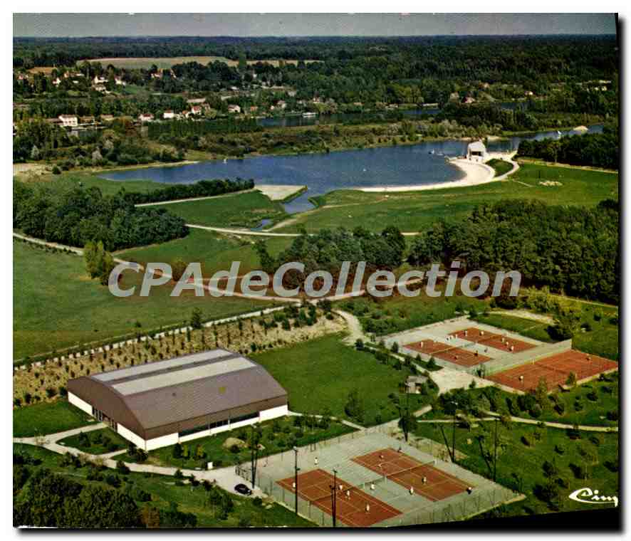 CPSM Bois le Roi (S et M) Vue aerienne Base de Loisirs les tennis