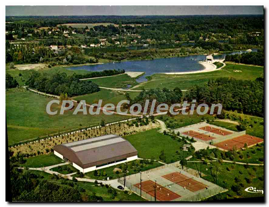 CPSM Bois le Roi (S et M) Vue aerienne Base de Loisirs les tennis