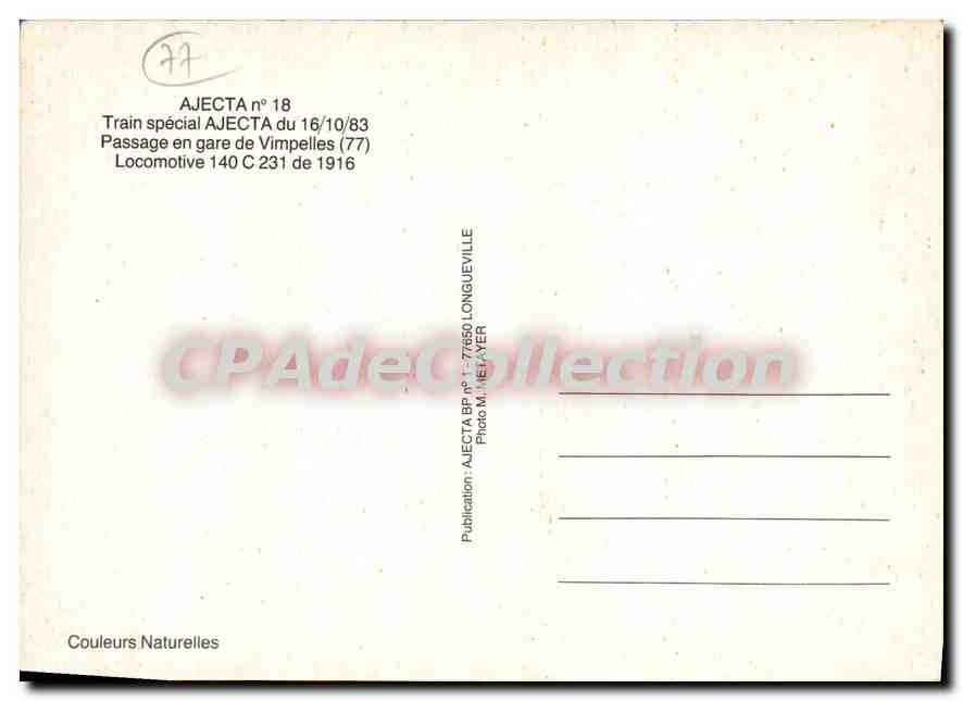 Vimpelles — Gare — Publication AJECTA n°18 — Rückseite