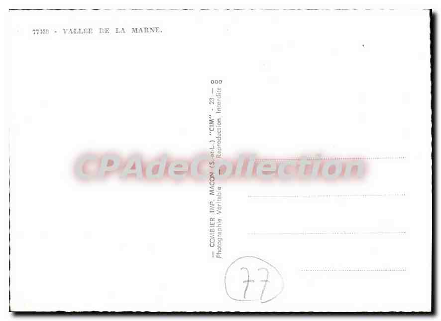CPSM Vallee de la Marne Lagny Chamigny Luzancy St Aulde Ossy sur marne Saacy St jean Changis — Verso