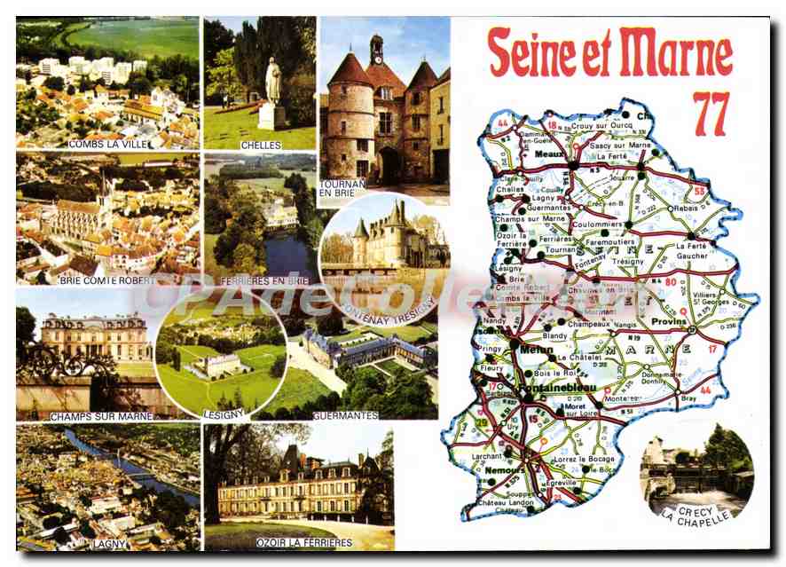 CPSM Seine et Marne Chelles Combs la ville Lesigny Ferrieres en brie Guermantes Lagny Ozoir