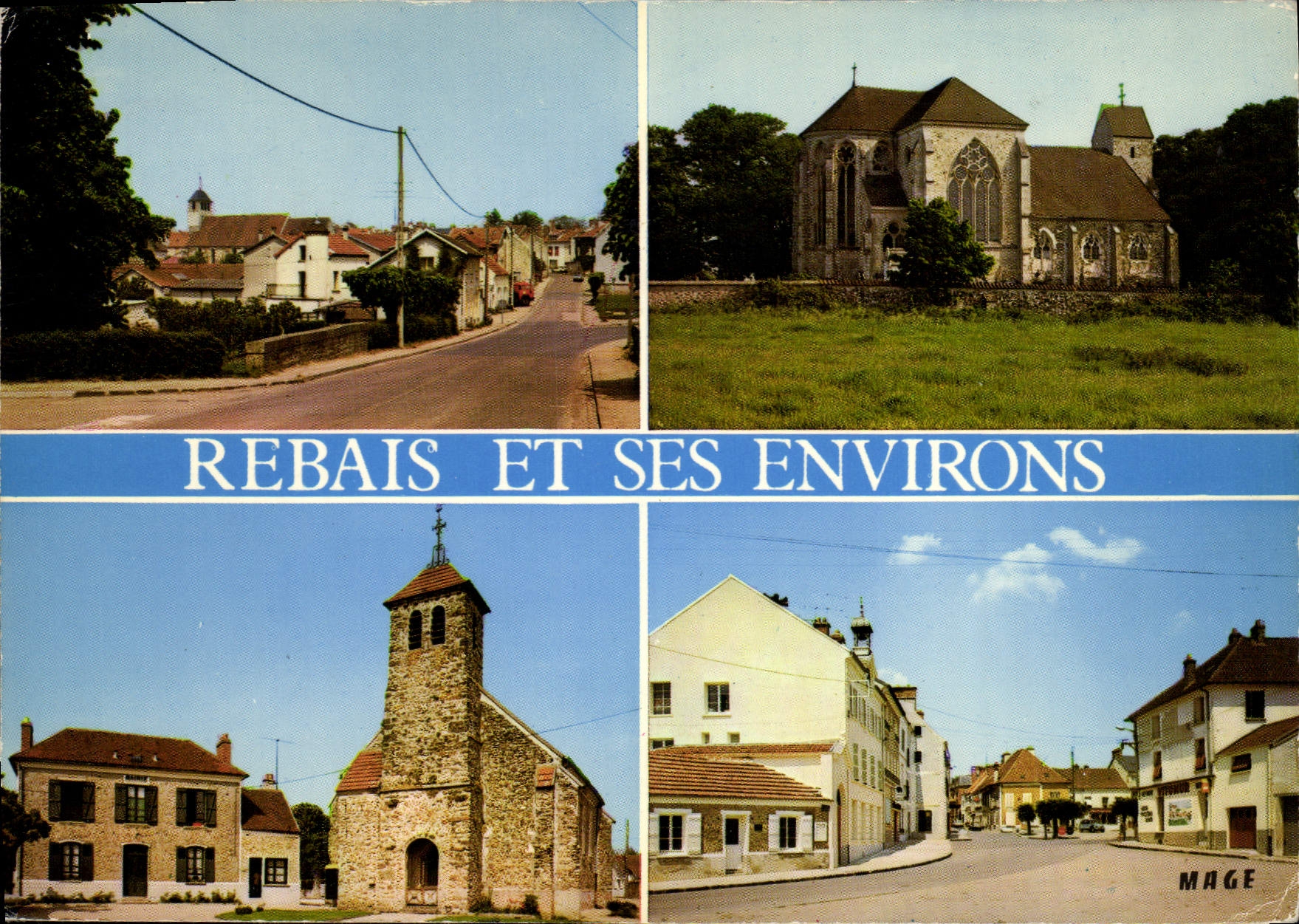 CPSM Rebais et ses Environs (Seine et Marne) Vue generale de Rebais Doue La Teetoire La Place de Reb