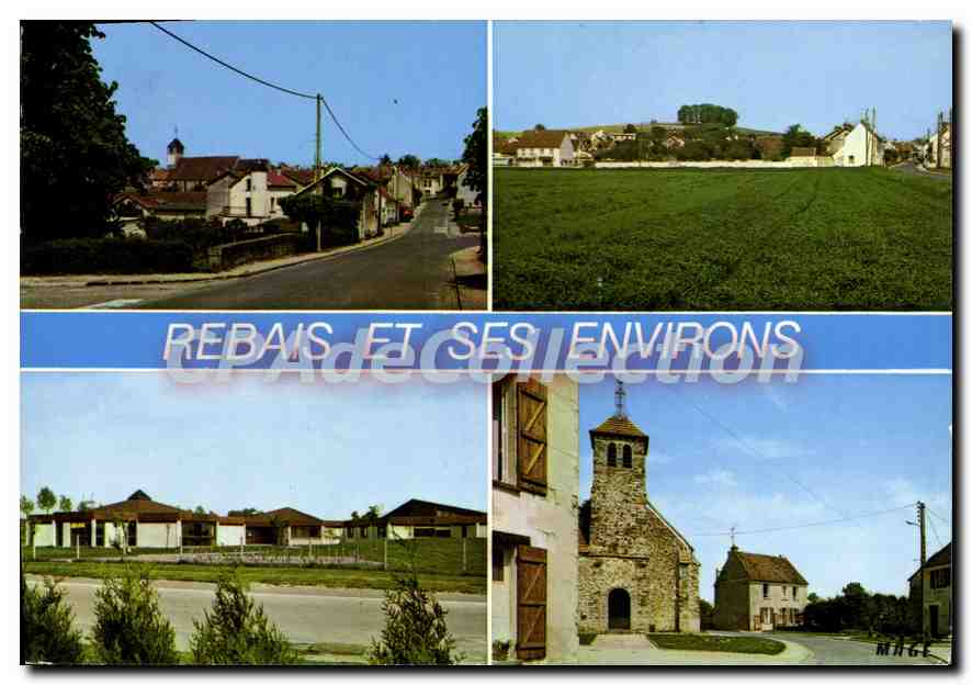 CPSM Rebais et ses Environs (Seine et Marne) Vue generale de Rebais Dove Le CES a Rebais La Tretoire