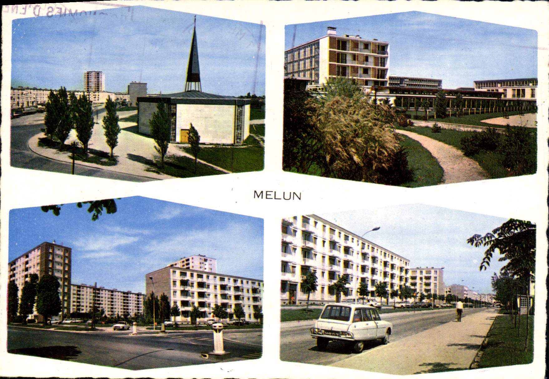 Melun — quartier résidentiel et église moderne — Éditions Ration 27
