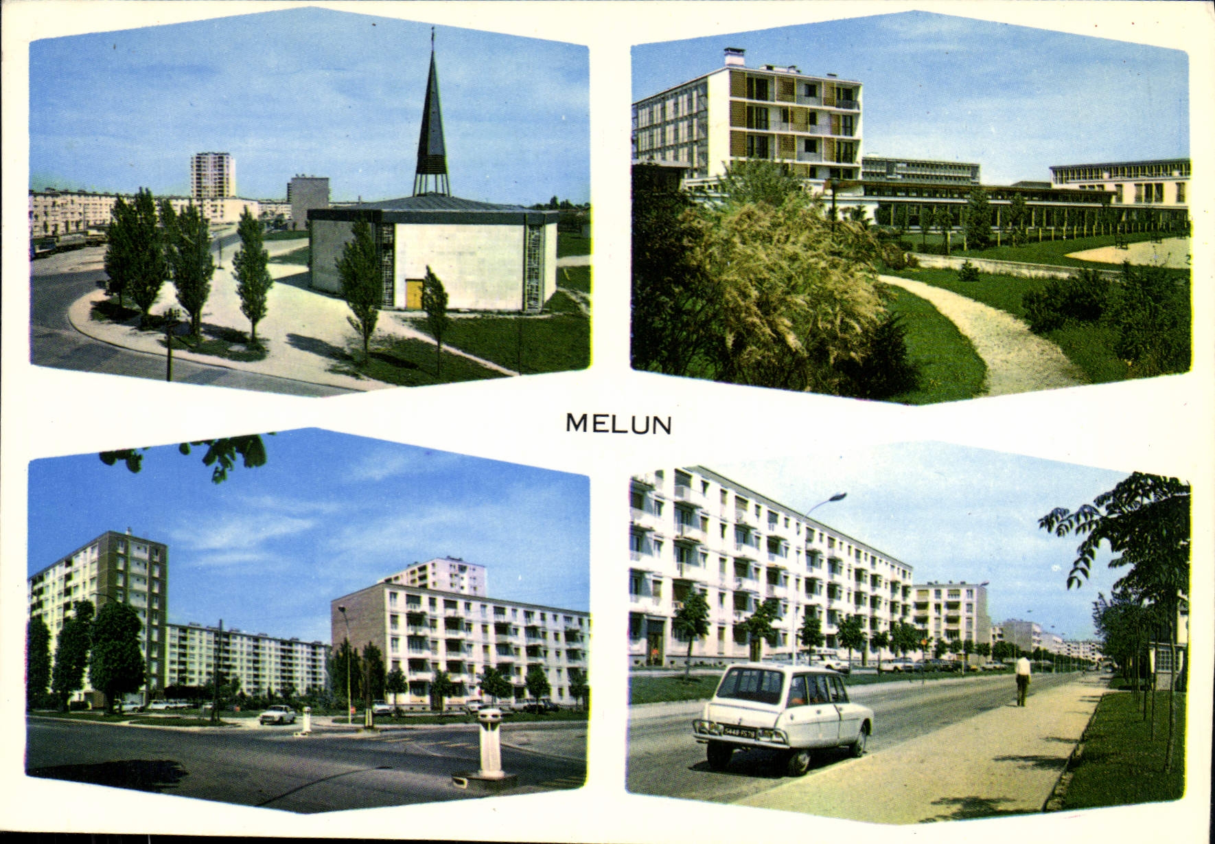 CPSM Melun divers aspect de la Ville