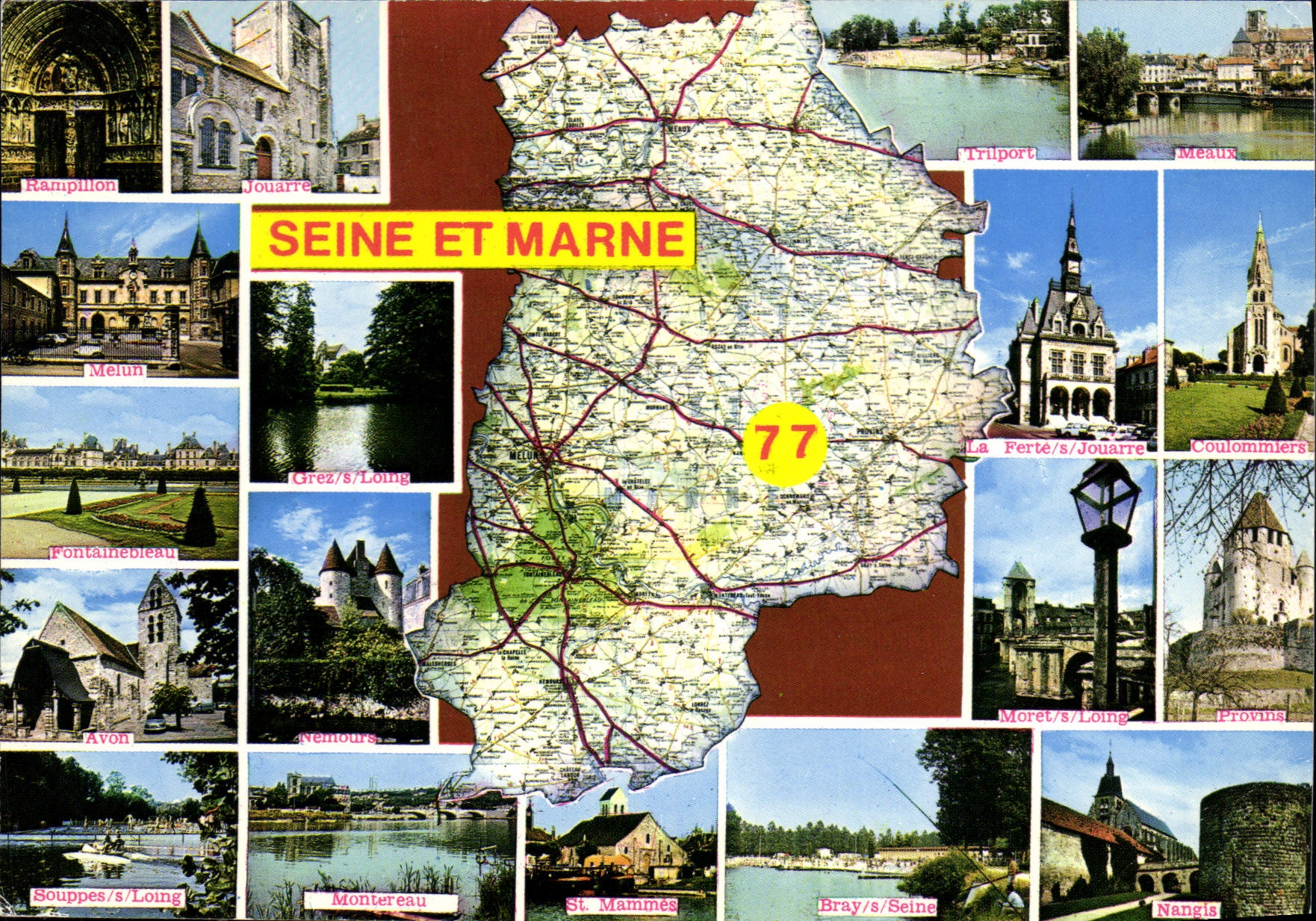 Seine et Marne — Carte départementale — Éditions Ponchet