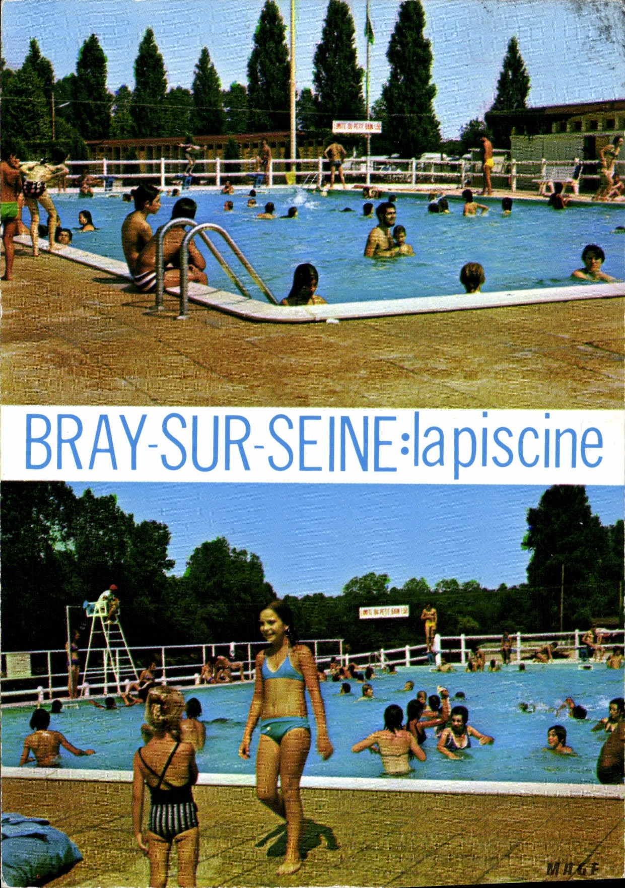 CPSM Bray sur Seine Seine et Marne La Piscine