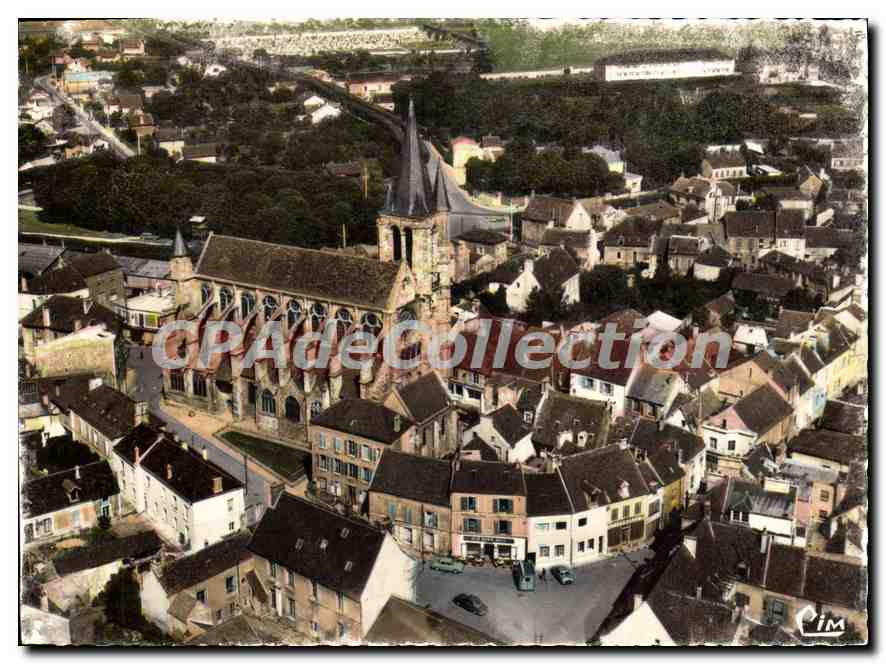CPSM Brie Comte Robert (S et M) Vue aerienne sur le Centre