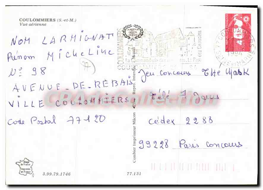 Coulommiers — Vista aérea — Editor Comber — Reverso